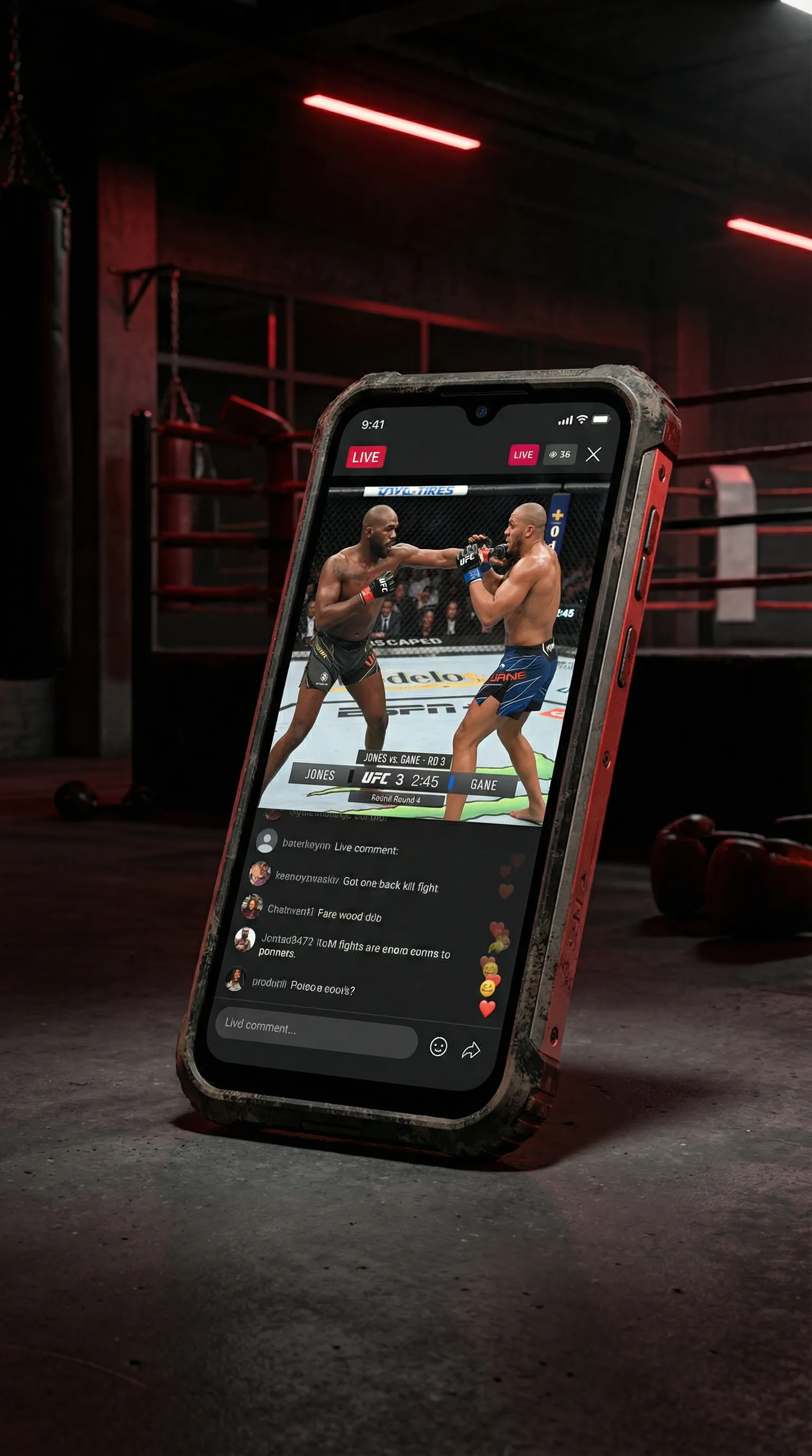 jbo体育 移动端APP格斗直播界面